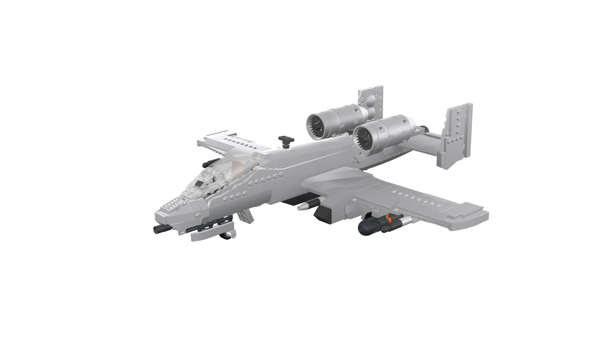 MocBricks3D - A-10 Thunderbolt II Warthog 3D print model_44