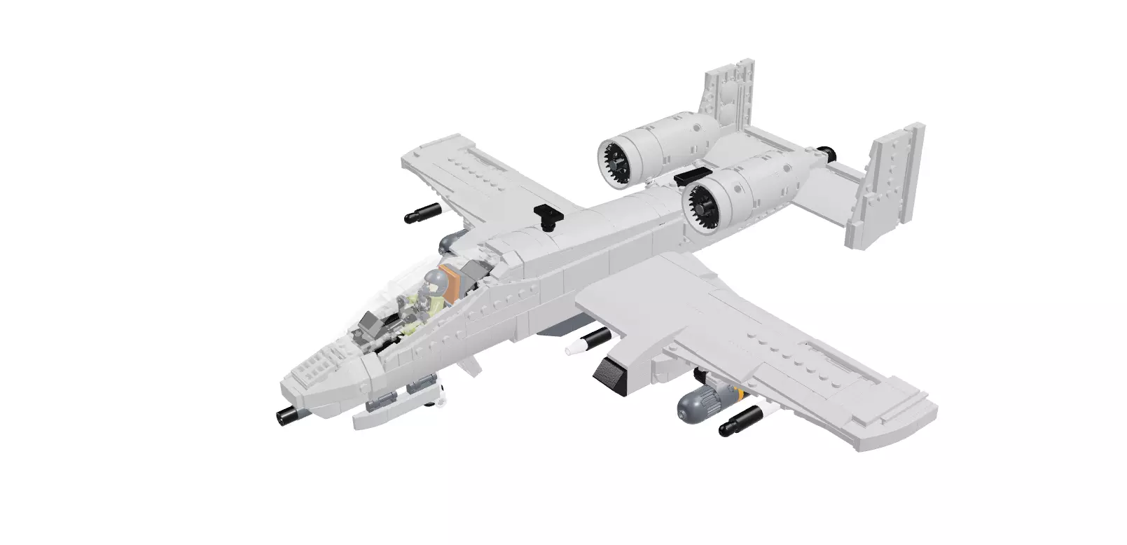 MocBricks3D - A-10 Thunderbolt II Warthog 3D print model_0