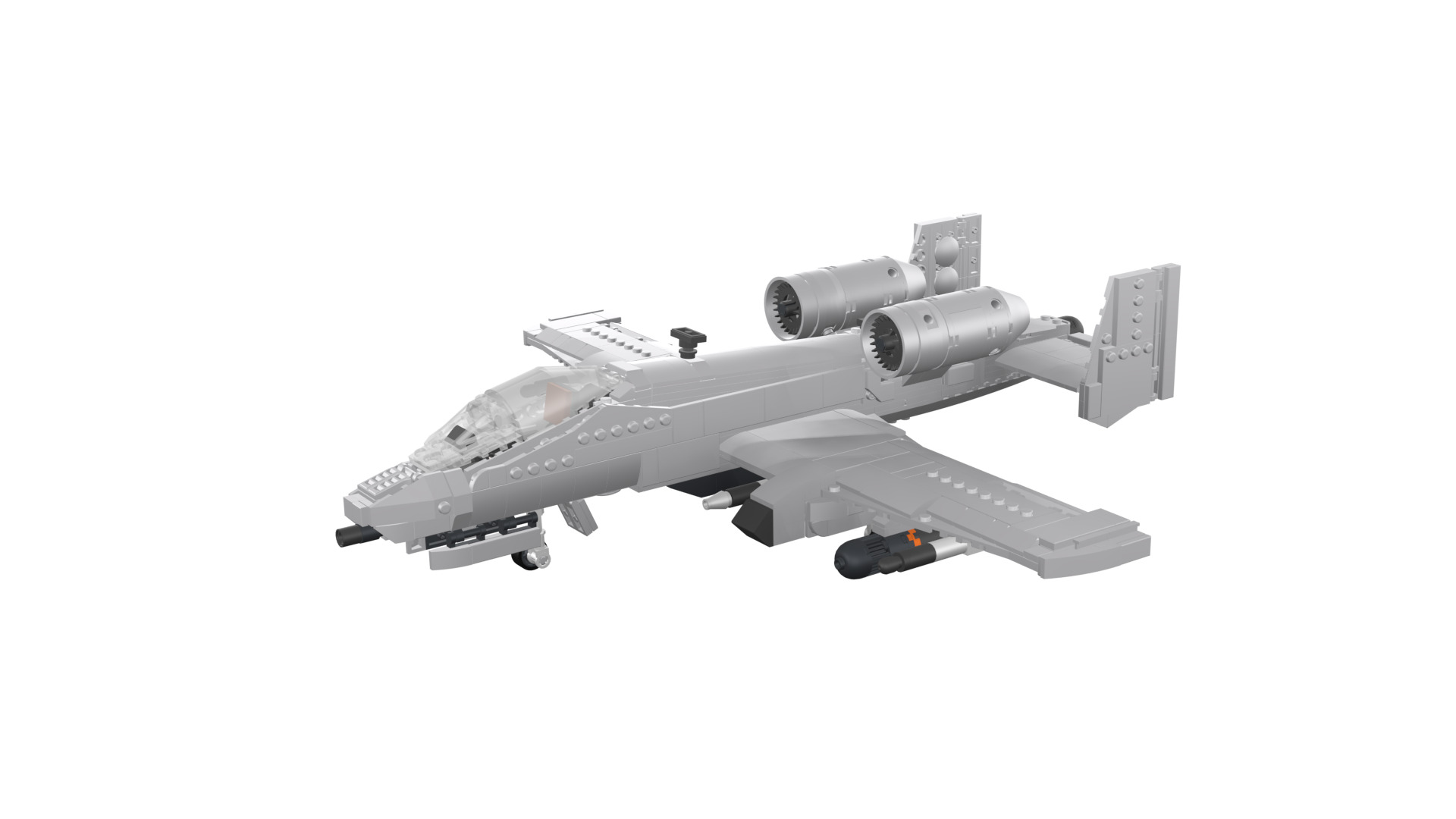 MocBricks3D - A-10 Thunderbolt II Warthog 3D print model_43