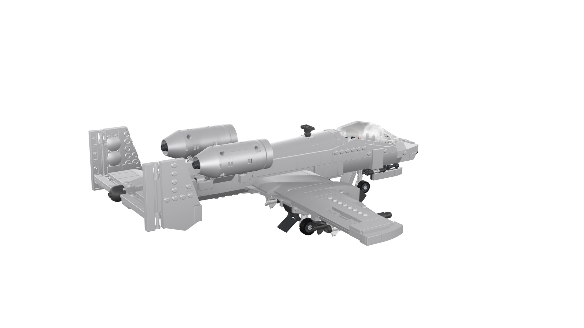 MocBricks3D - A-10 Thunderbolt II Warthog 3D print model_21