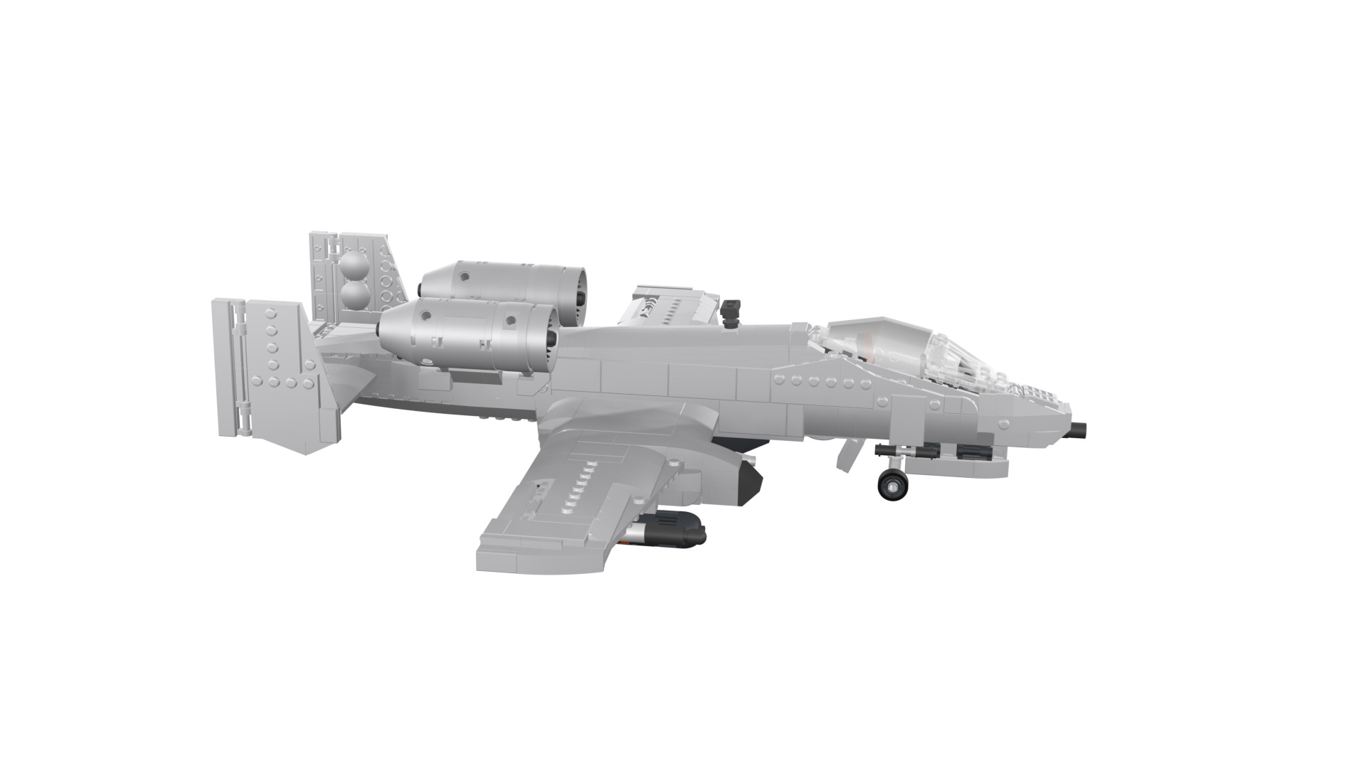 MocBricks3D - A-10 Thunderbolt II Warthog 3D print model_16