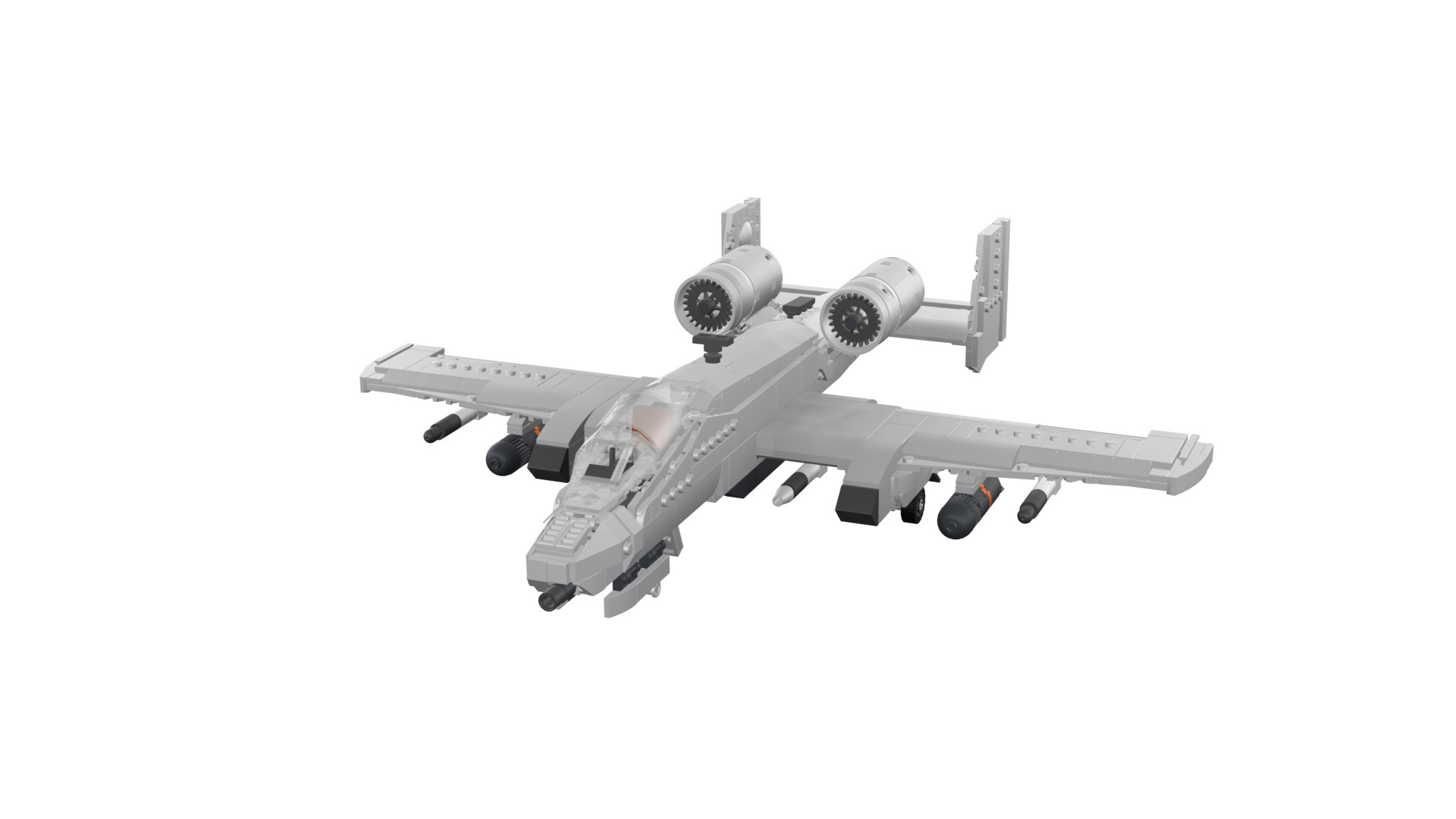 MocBricks3D - A-10 Thunderbolt II Warthog 3D print model_47