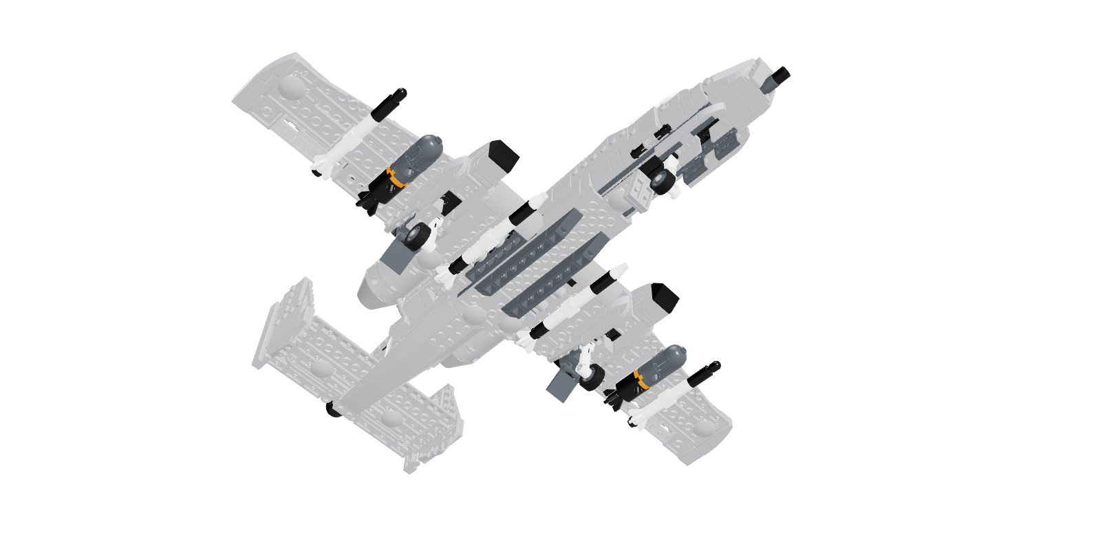 MocBricks3D - A-10 Thunderbolt II Warthog 3D print model_6