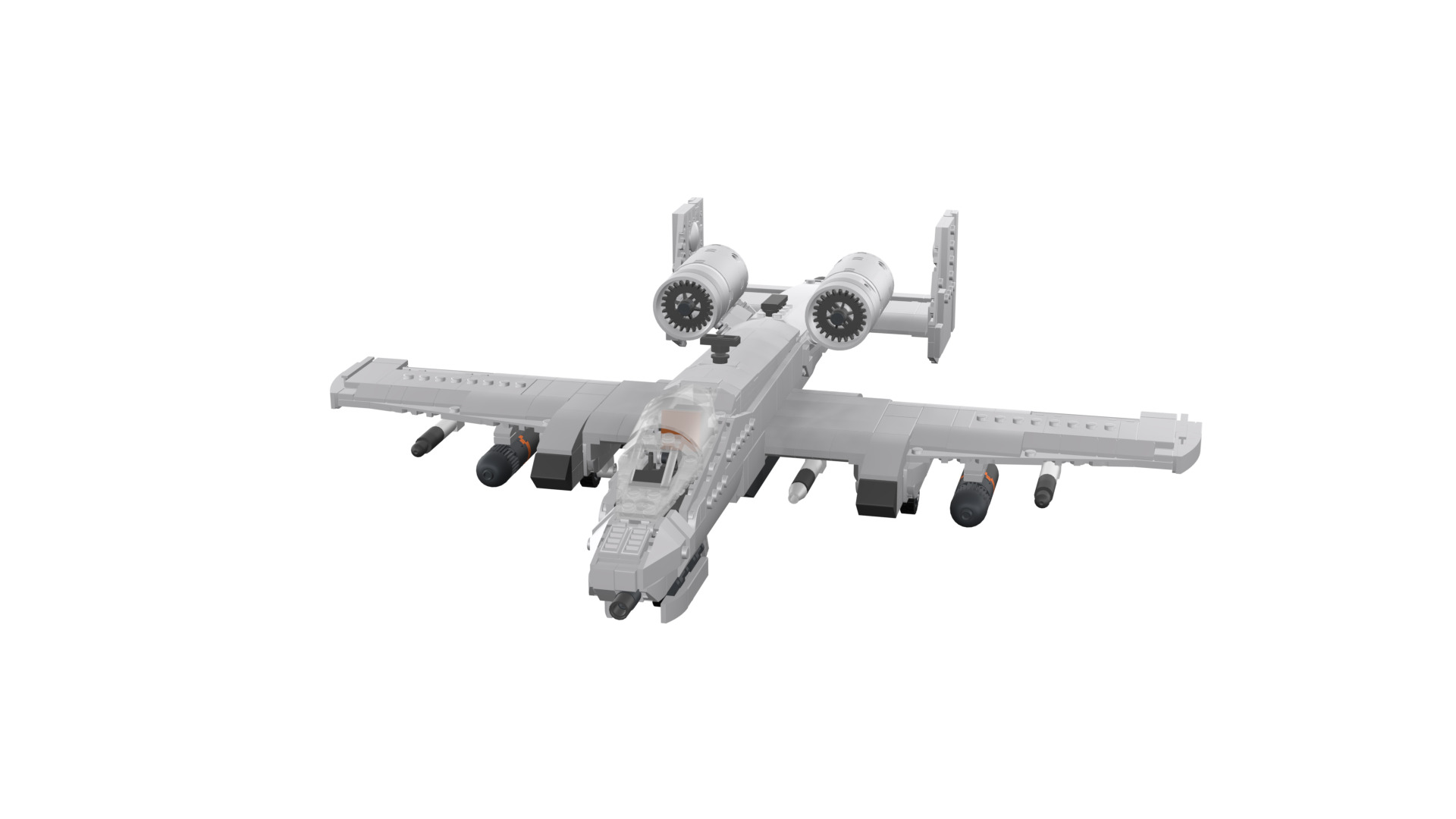 MocBricks3D - A-10 Thunderbolt II Warthog 3D print model_48