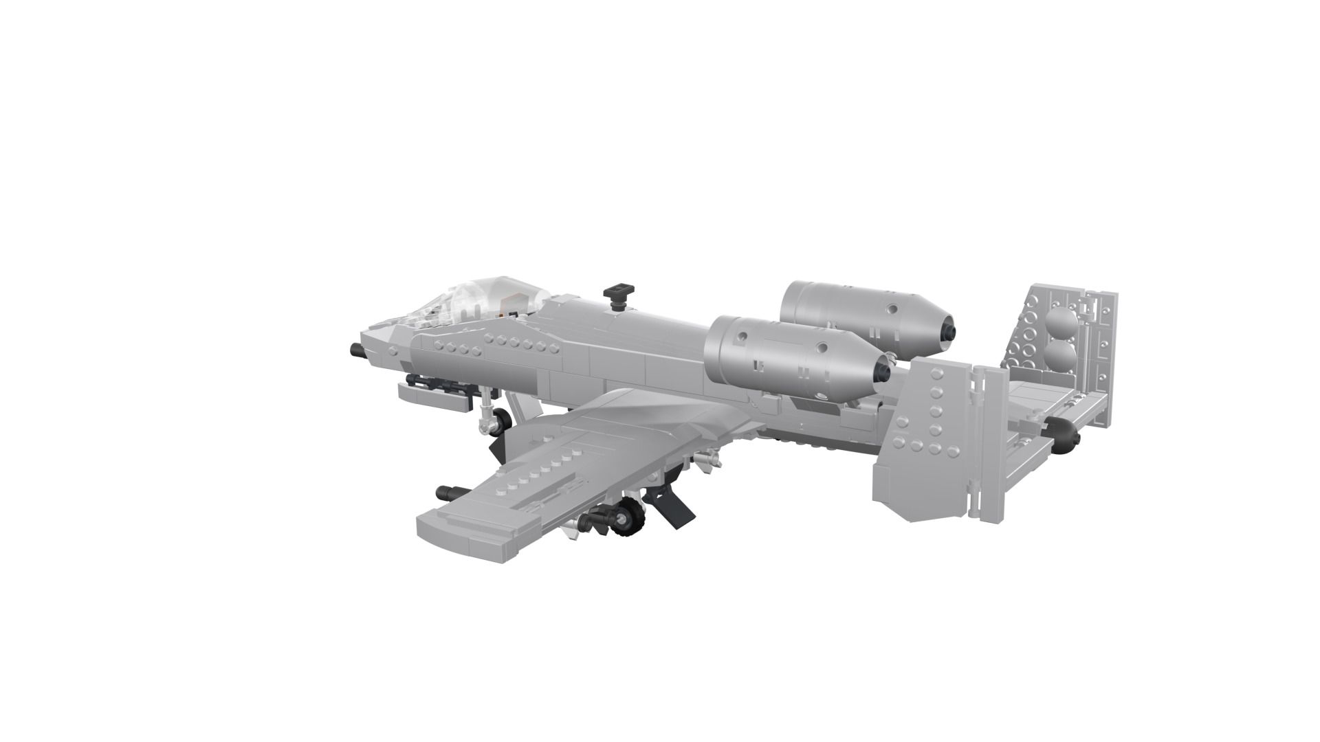 MocBricks3D - A-10 Thunderbolt II Warthog 3D print model_35