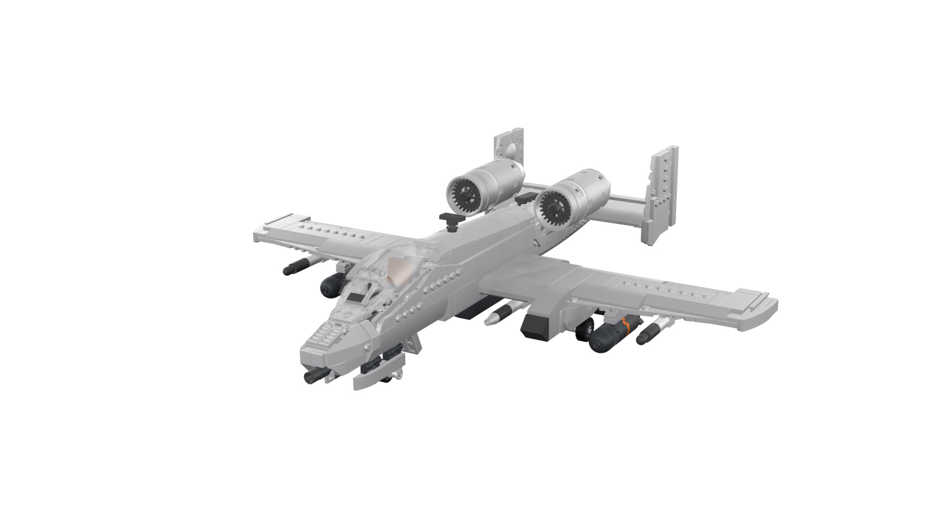MocBricks3D - A-10 Thunderbolt II Warthog 3D print model_46