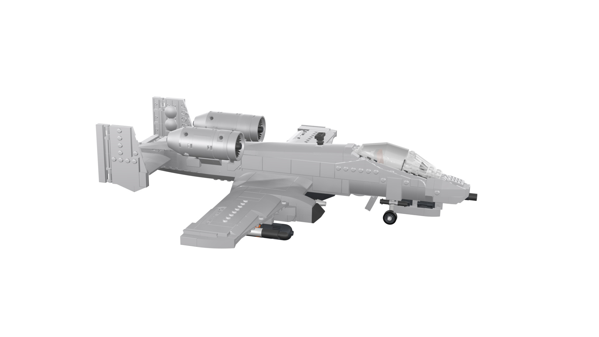 MocBricks3D - A-10 Thunderbolt II Warthog 3D print model_15