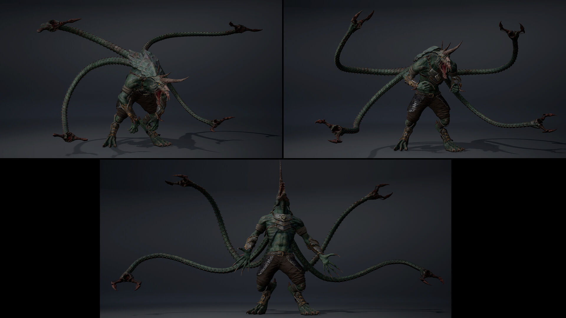 Ashen Spearman Tentacle Low-poly 3D model_21