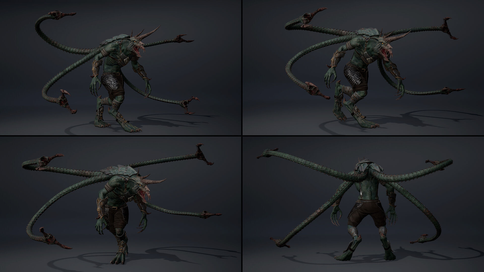 Ashen Spearman Tentacle Low-poly 3D model_20