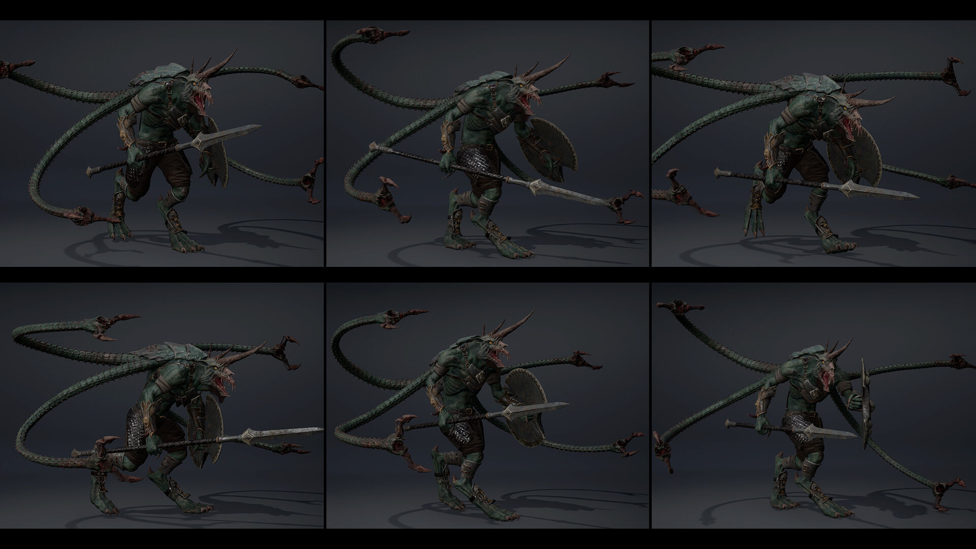 Ashen Spearman Tentacle Low-poly 3D model_18