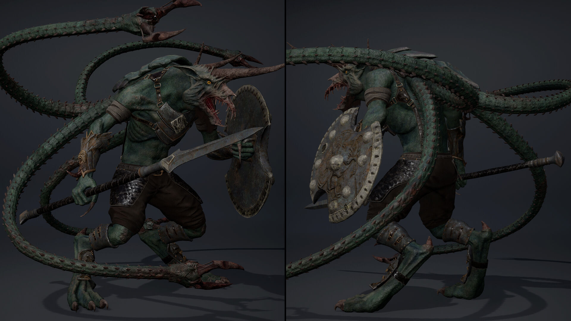 Ashen Spearman Tentacle Low-poly 3D model_22