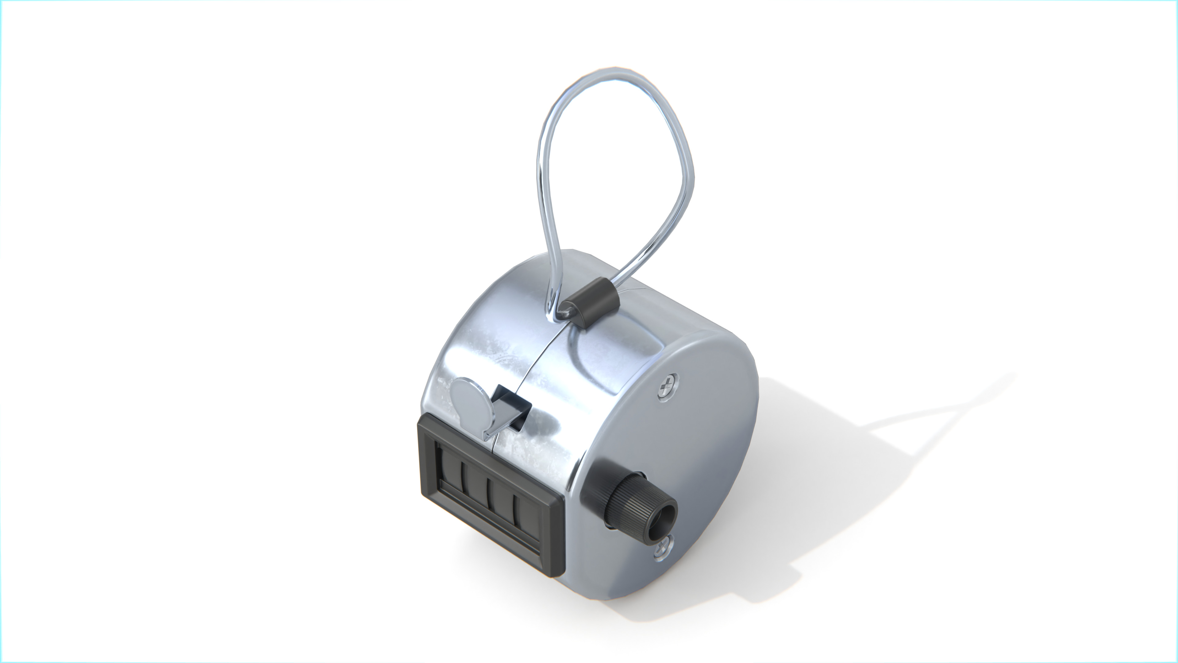 Hand Tally Counter Low-poly 3D model_3