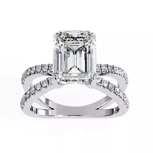 EMERALD  DIAMOND RING -CAD-086 