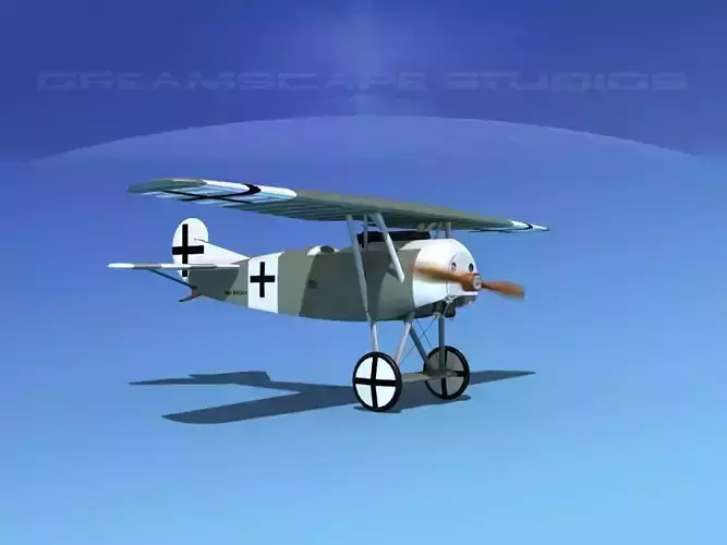 Fokker DVIII V02 3D model