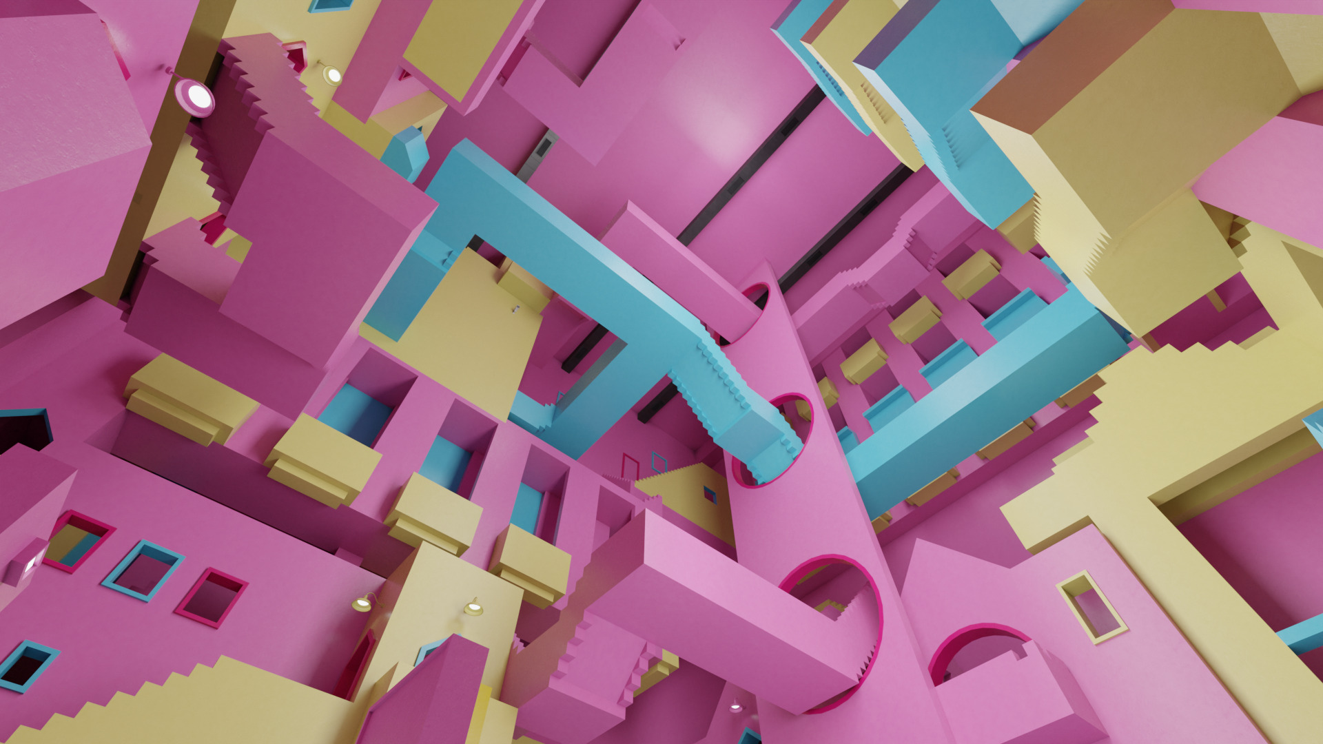 Squid Game Stairs 3D model_16