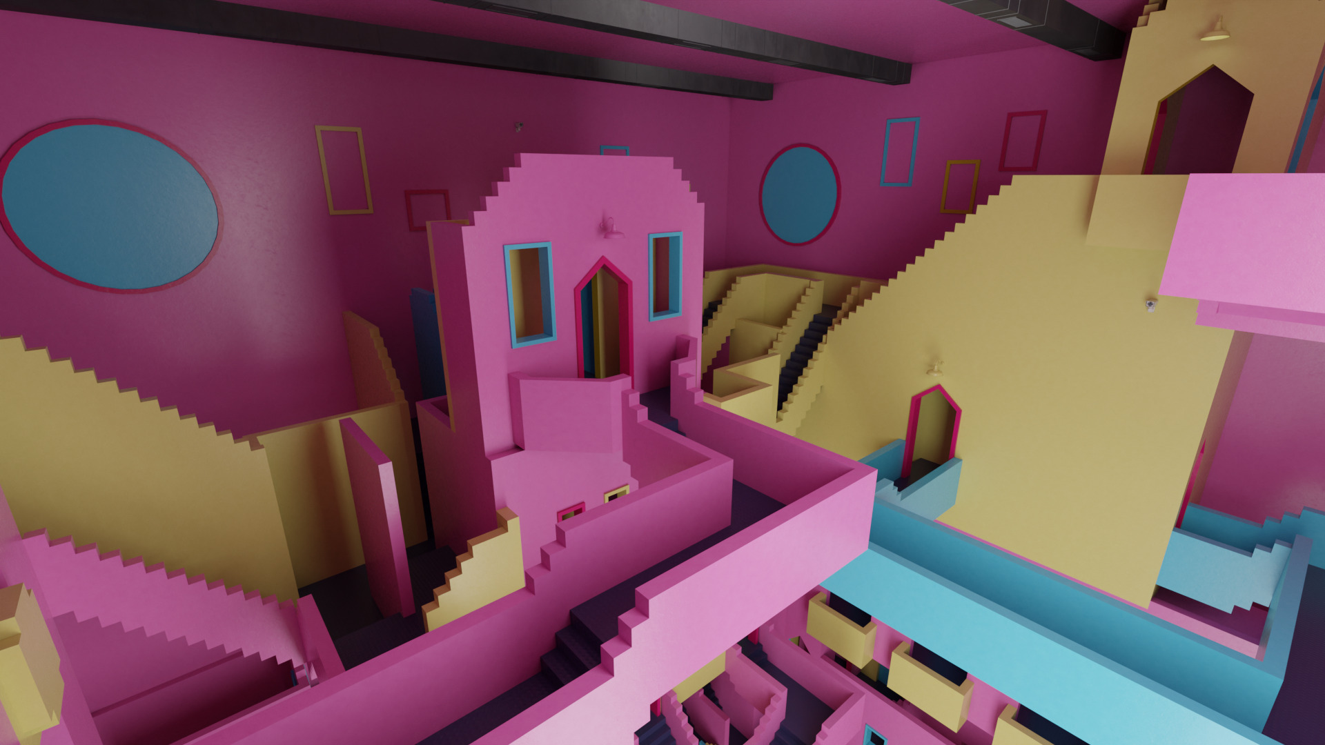 Squid Game Stairs 3D model_9