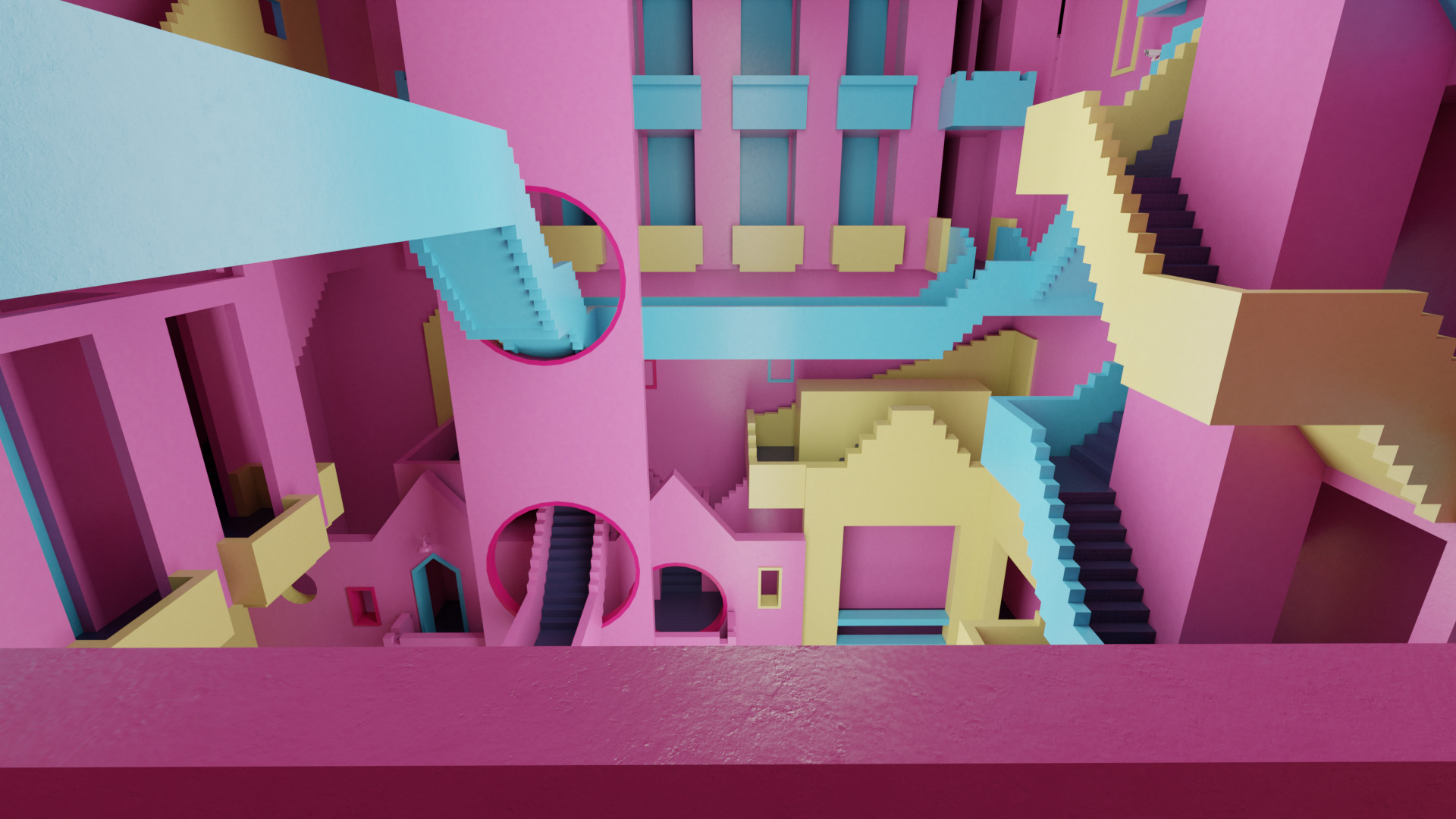 Squid Game Stairs 3D model_14