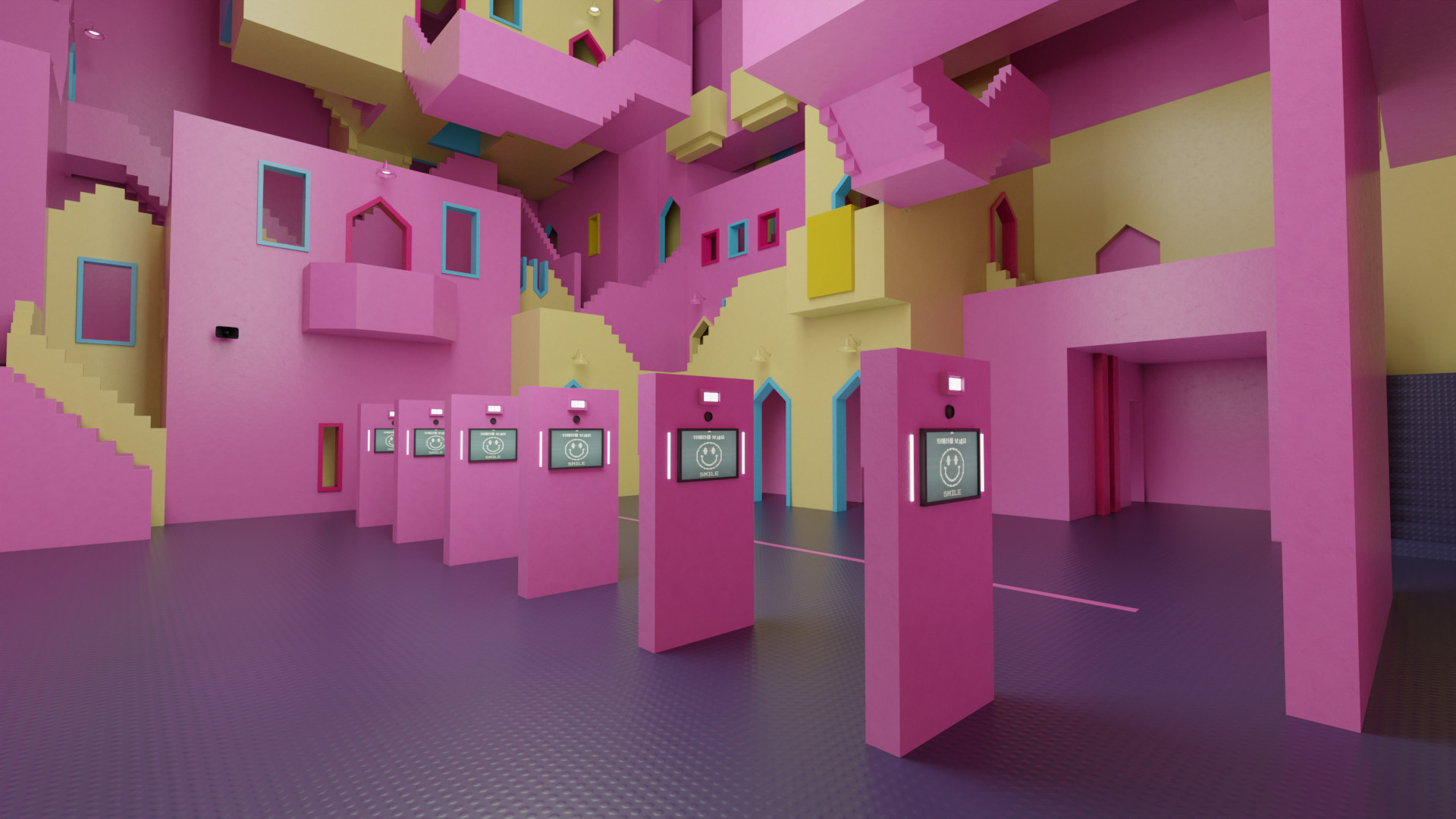 Squid Game Stairs 3D model_2