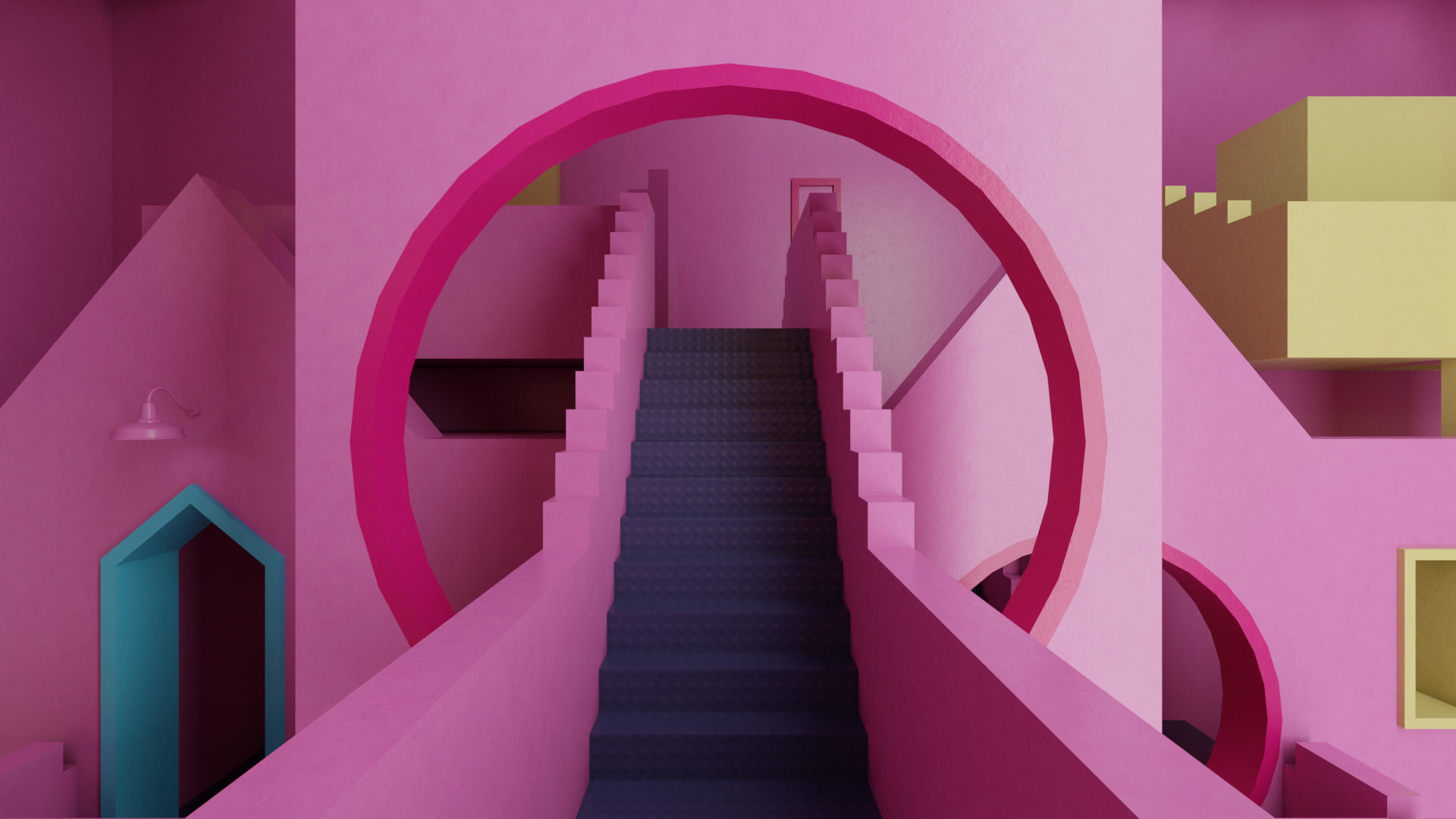 Squid Game Stairs 3D model_12