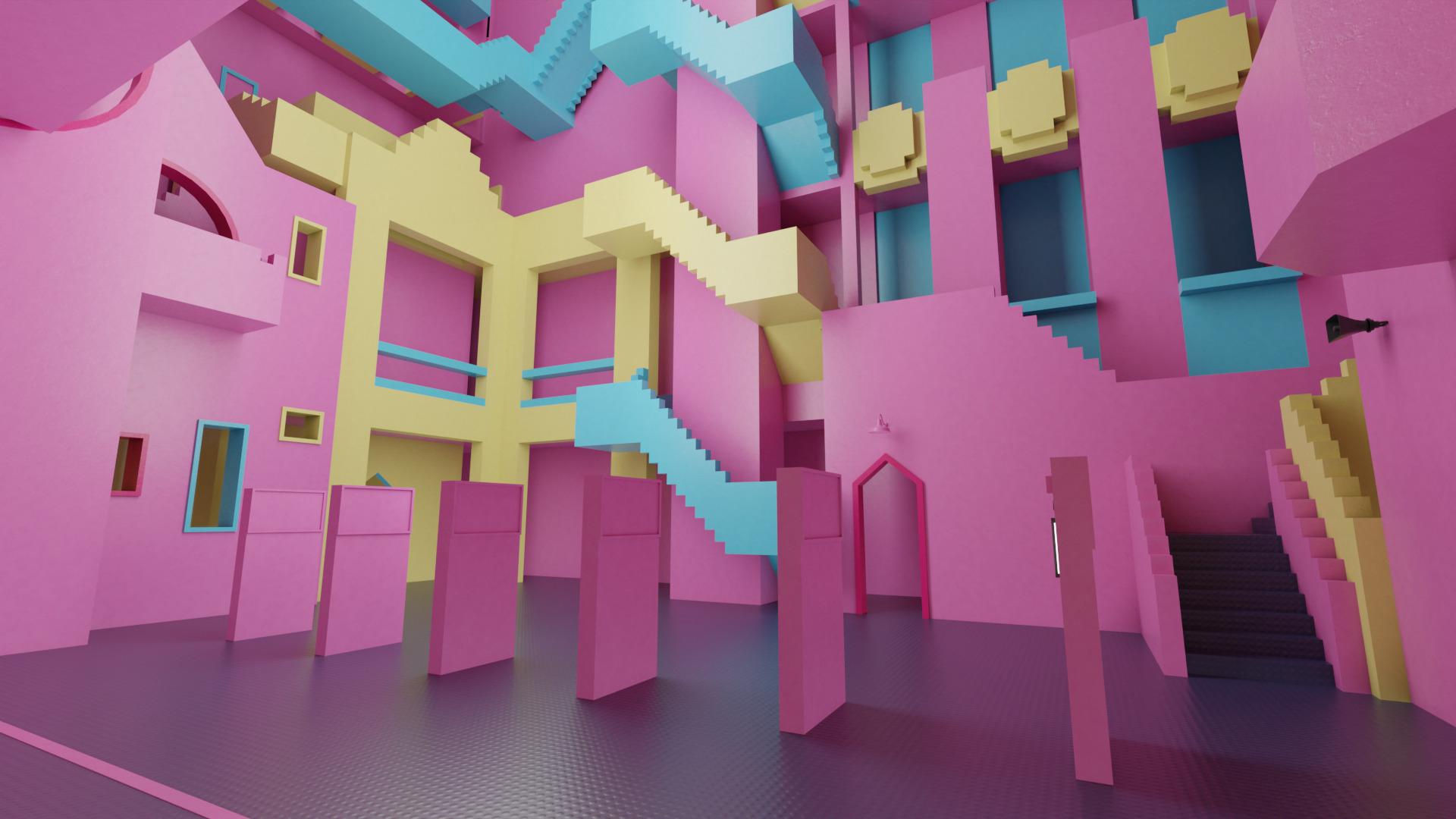 Squid Game Stairs 3D model_4