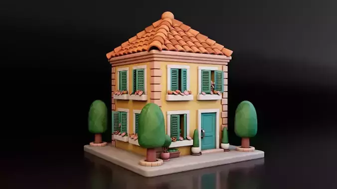 Low Poly Plant House