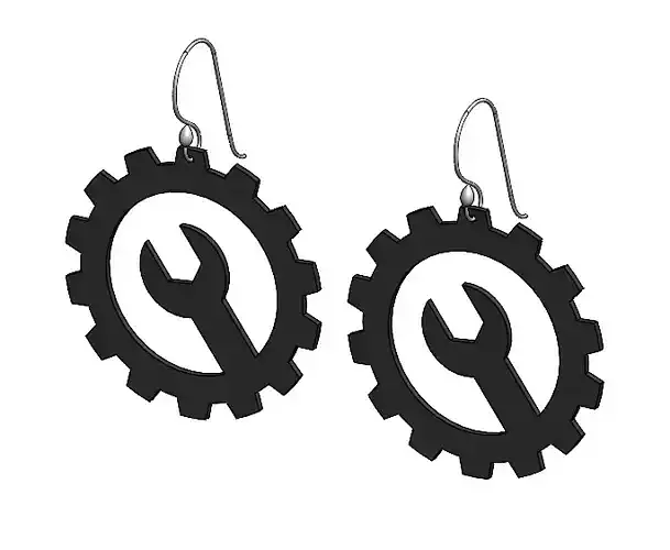 Gear  Wrench Earrings 