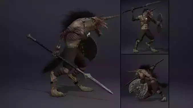 Ashen Spearman Damaged