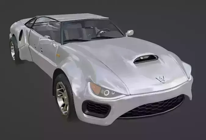 Wiregen Electrome Scifi Luxury Car -Mid Poly 3D model