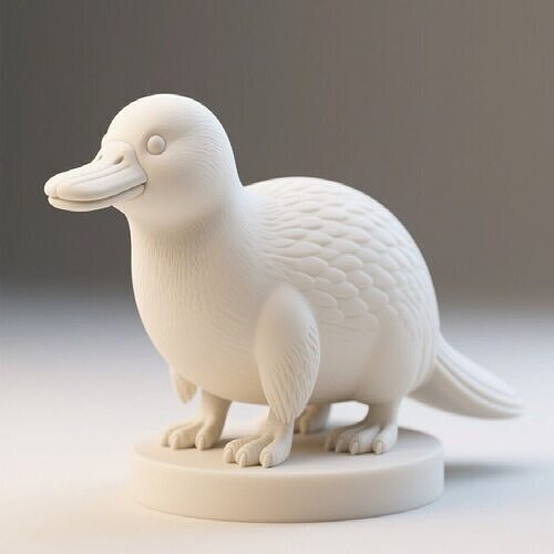 559   Minimalist Platypus    Full Body    3D Model 3D print model