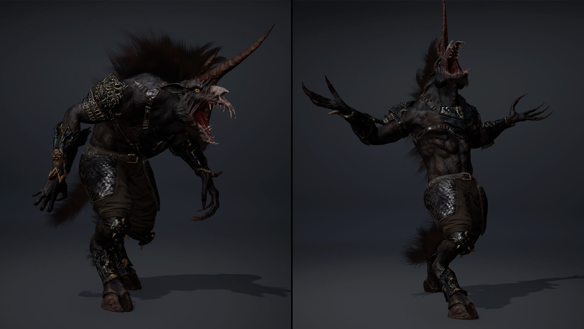 Ashen Spearman Arm2 Brutal Low-poly 3D model_15