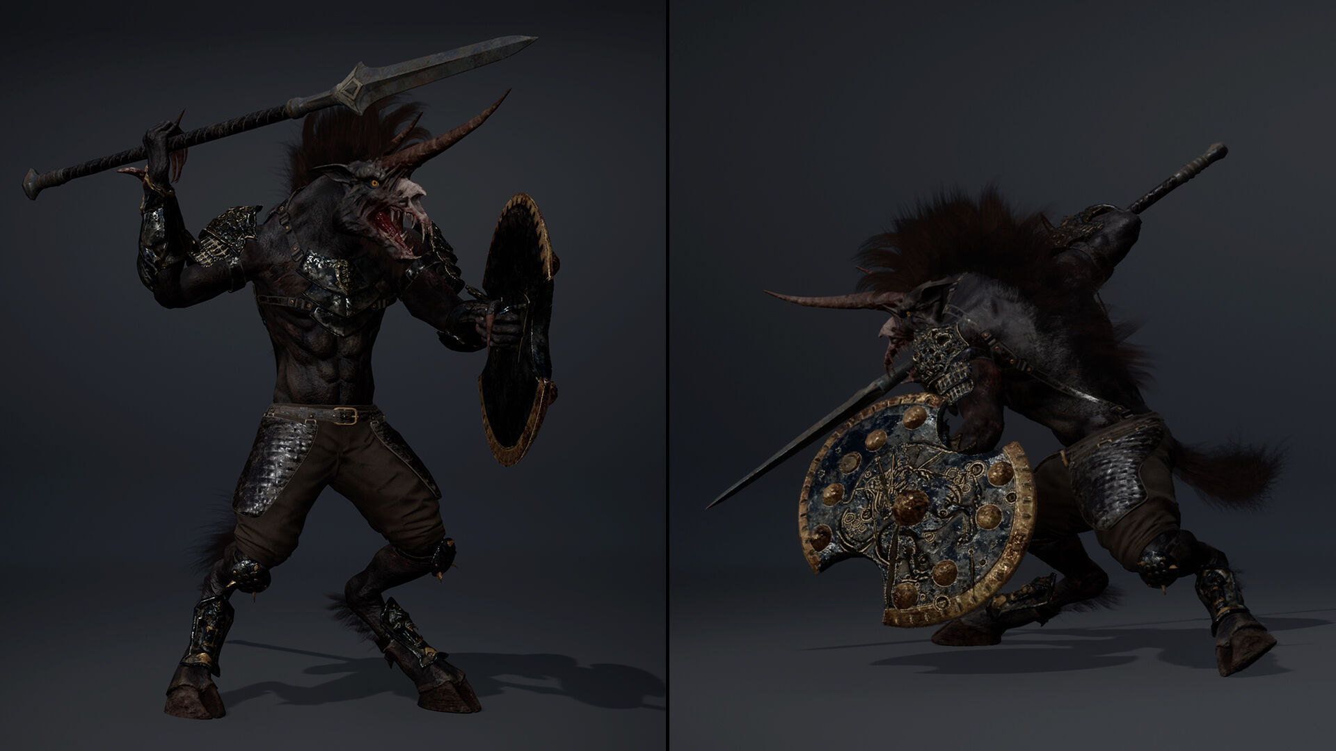 Ashen Spearman Arm2 Brutal Low-poly 3D model_5