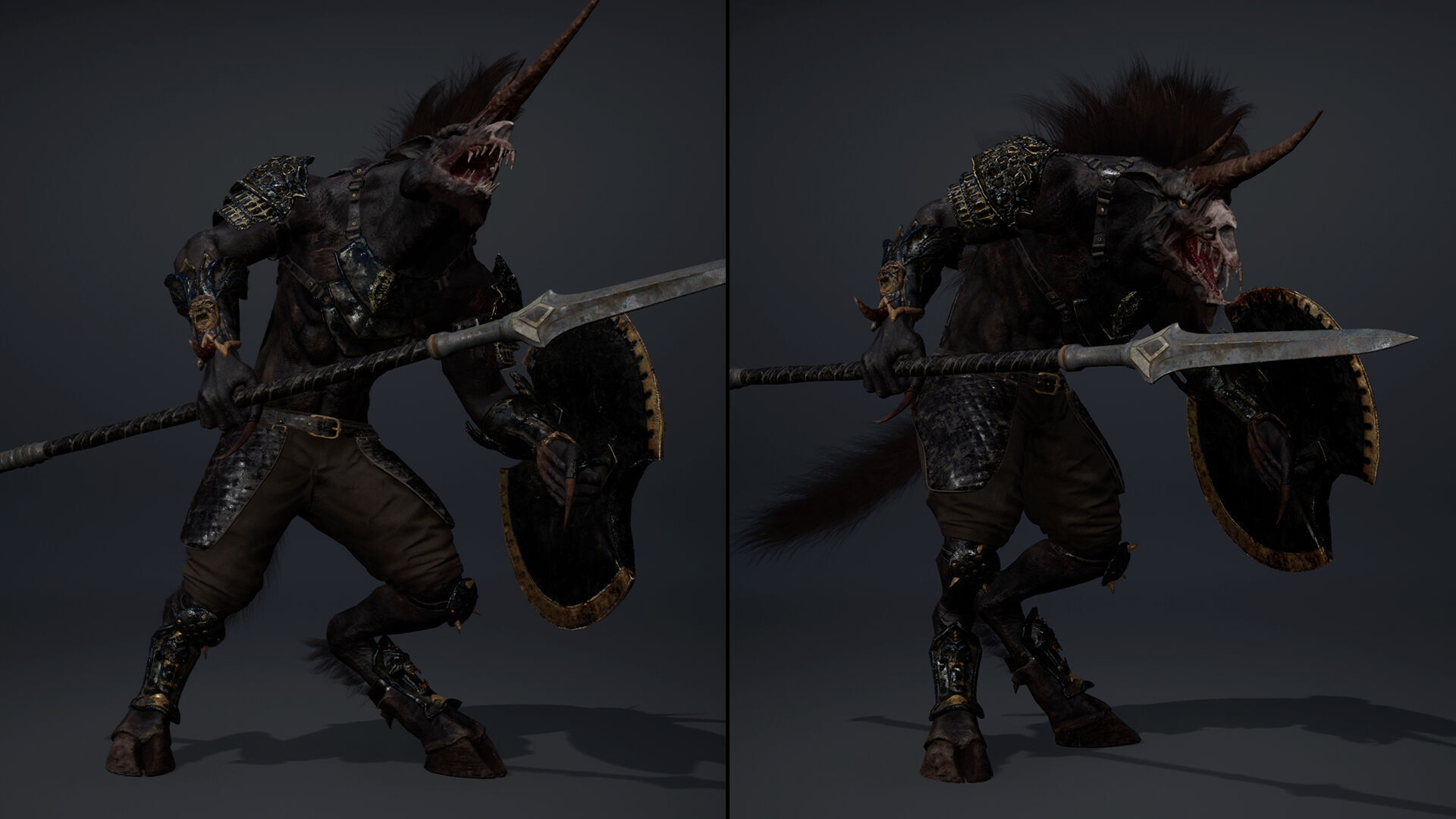 Ashen Spearman Arm2 Brutal Low-poly 3D model_10