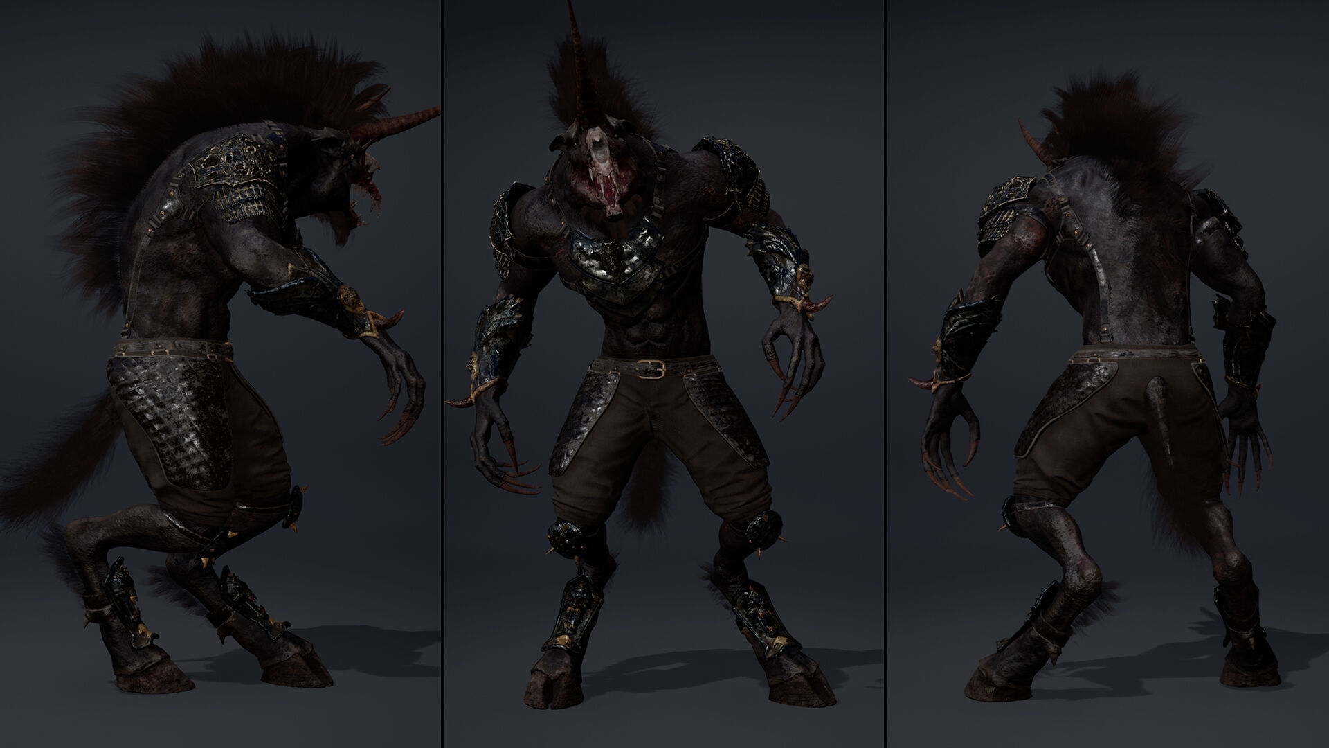 Ashen Spearman Arm2 Brutal Low-poly 3D model_12