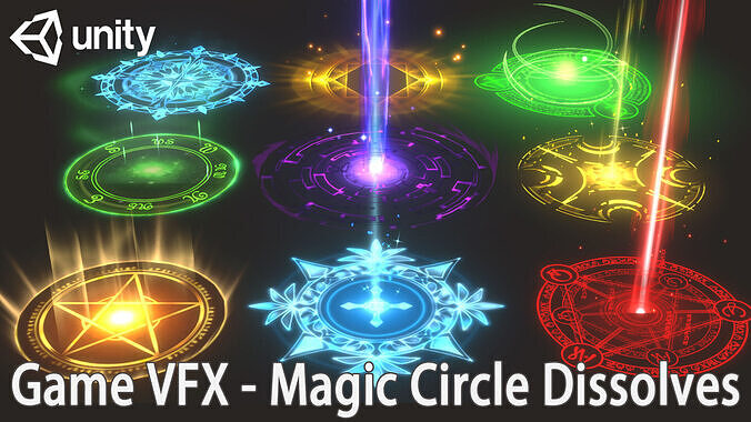 Unity Game VFX - Magic Circle Dissolves 3D model