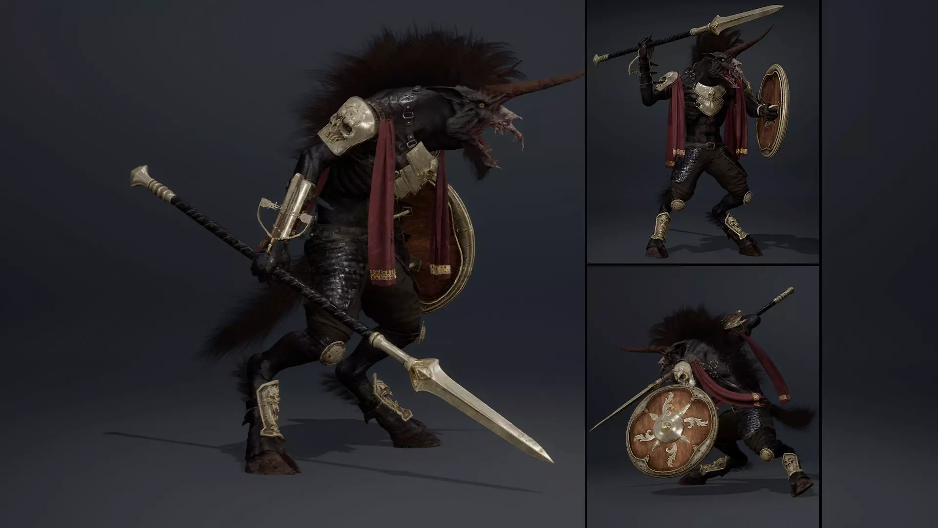 Ashen Spearman Arm2 Low-poly 3D model