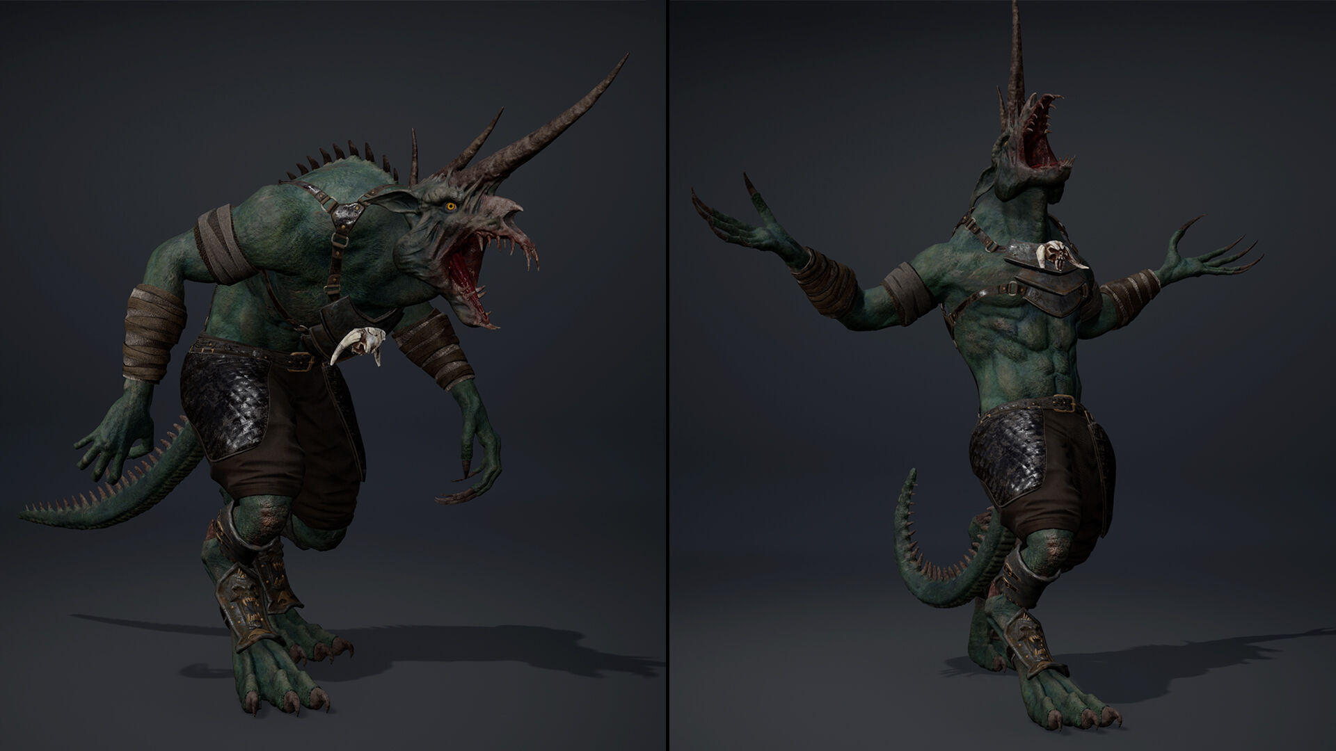 Ashen Spearman Arm1 Brutal Low-poly 3D model_12