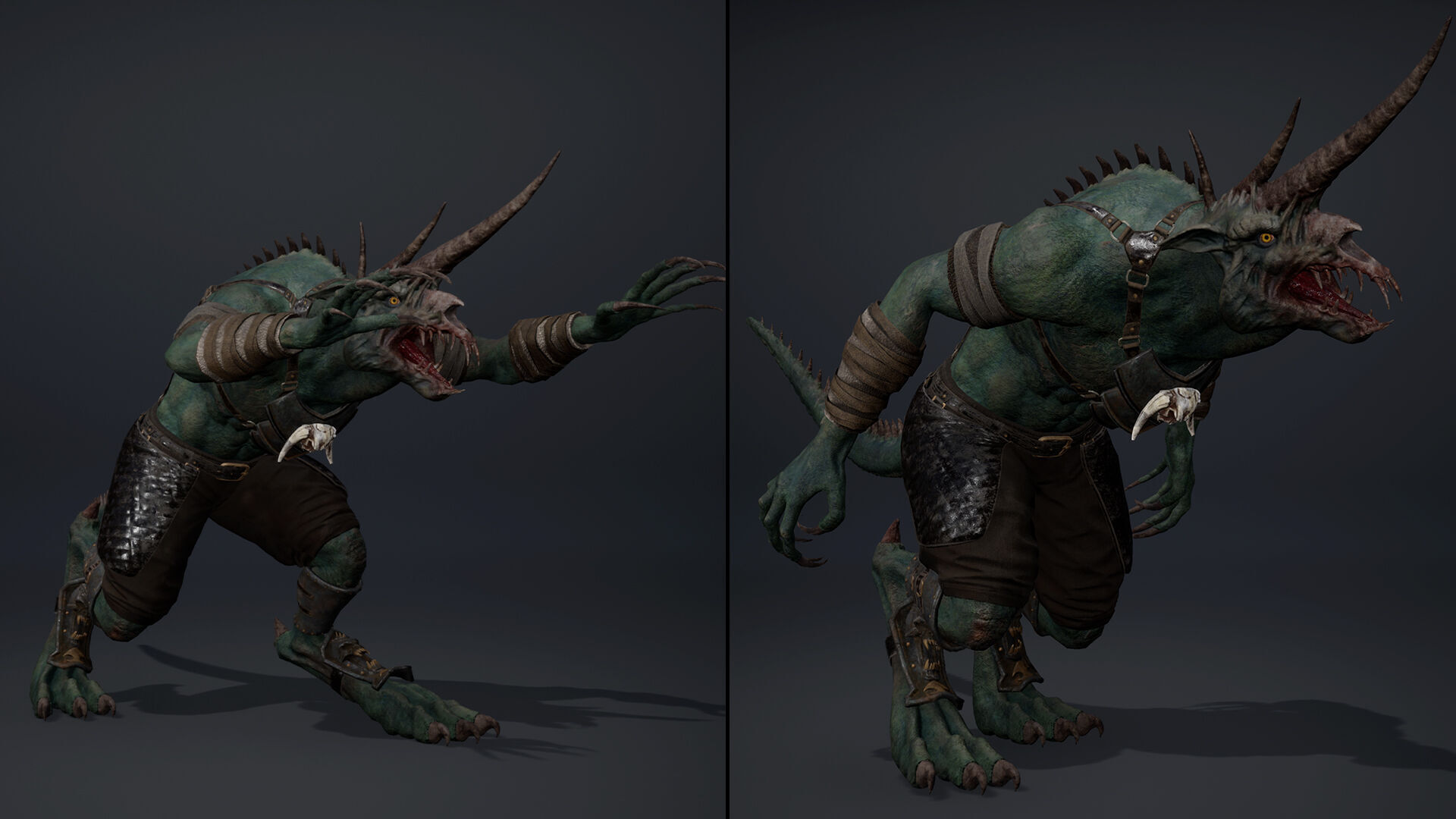 Ashen Spearman Arm1 Brutal Low-poly 3D model_20