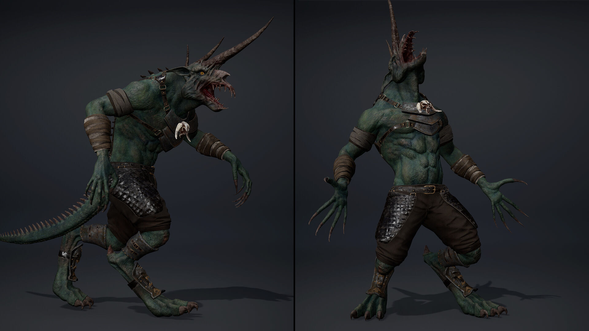 Ashen Spearman Arm1 Brutal Low-poly 3D model_18