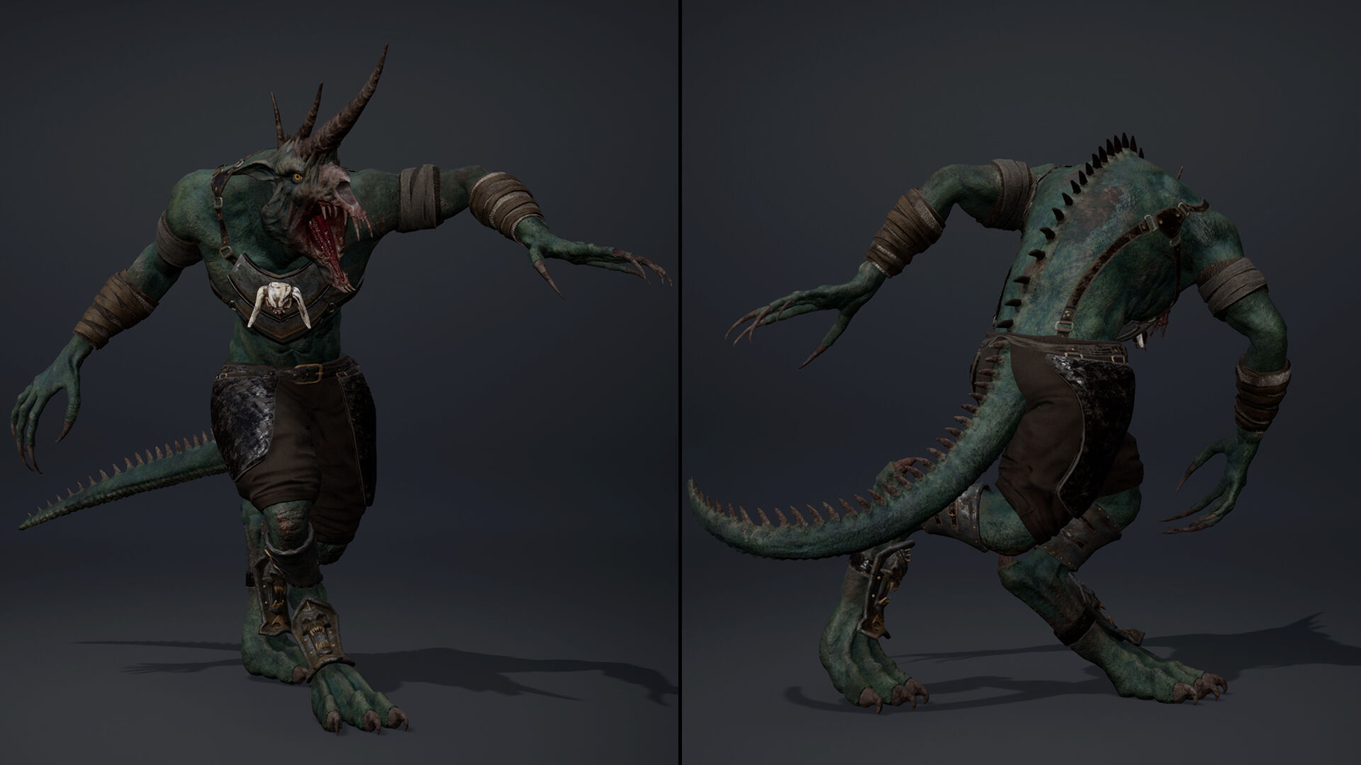 Ashen Spearman Arm1 Brutal Low-poly 3D model_14