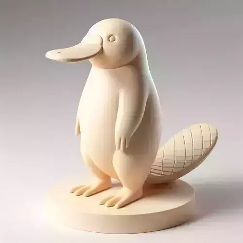 561   Minimalist Platypus    Full Body    3D Model