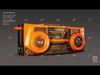 Cyberpunk Radio Boombox Prop 3D Low Poly PBR UE Textures Low-poly 3D model_1