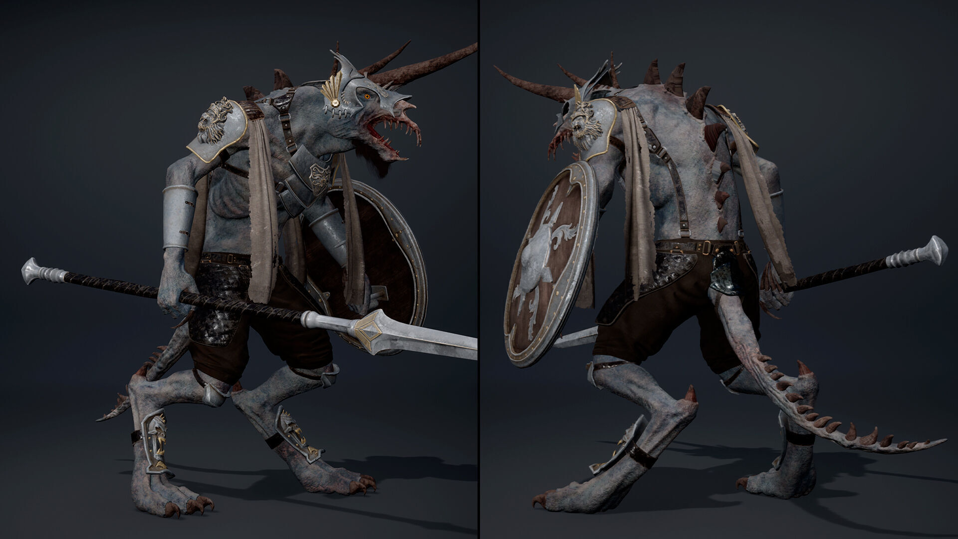 Ashen Spearman Arm1 Low-poly 3D model_18