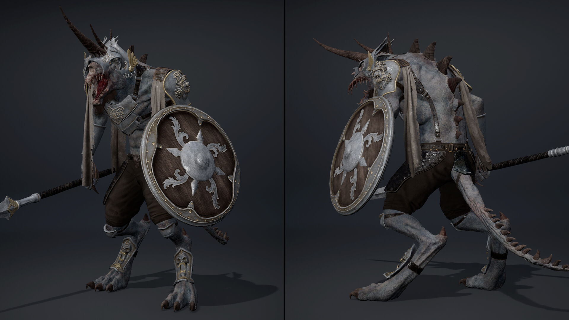 Ashen Spearman Arm1 Low-poly 3D model_15