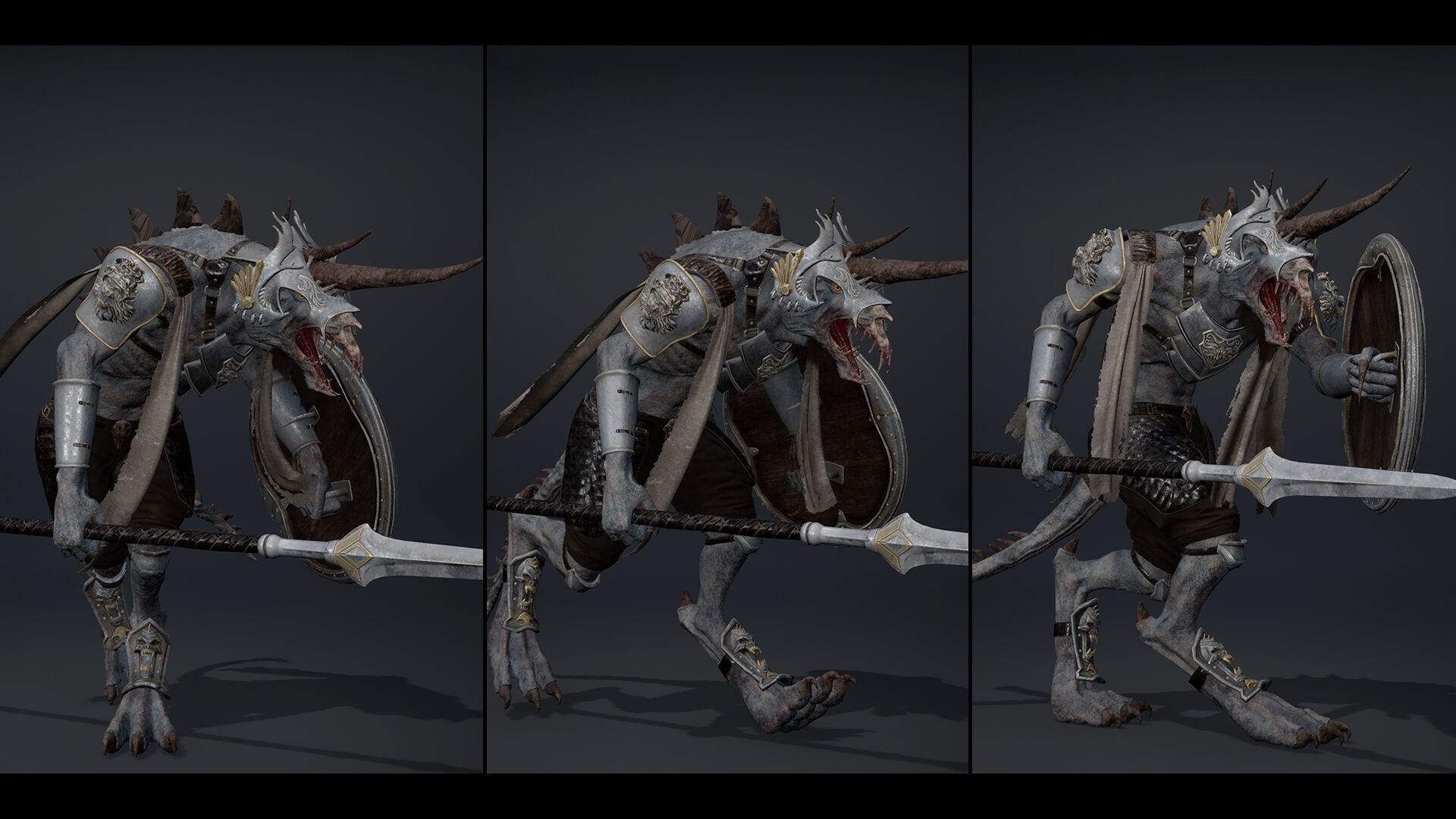 Ashen Spearman Arm1 Low-poly 3D model_14