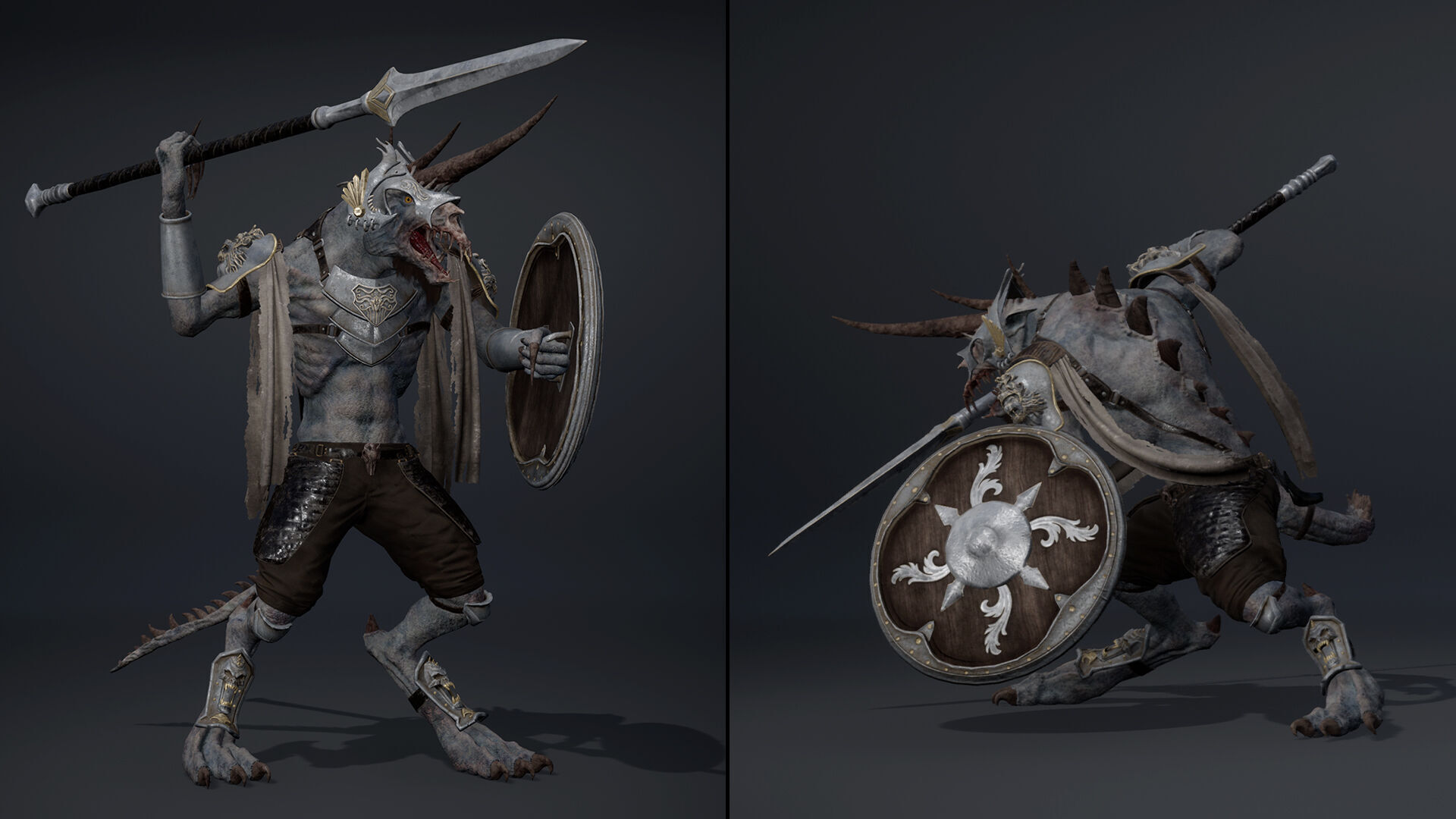 Ashen Spearman Arm1 Low-poly 3D model_6