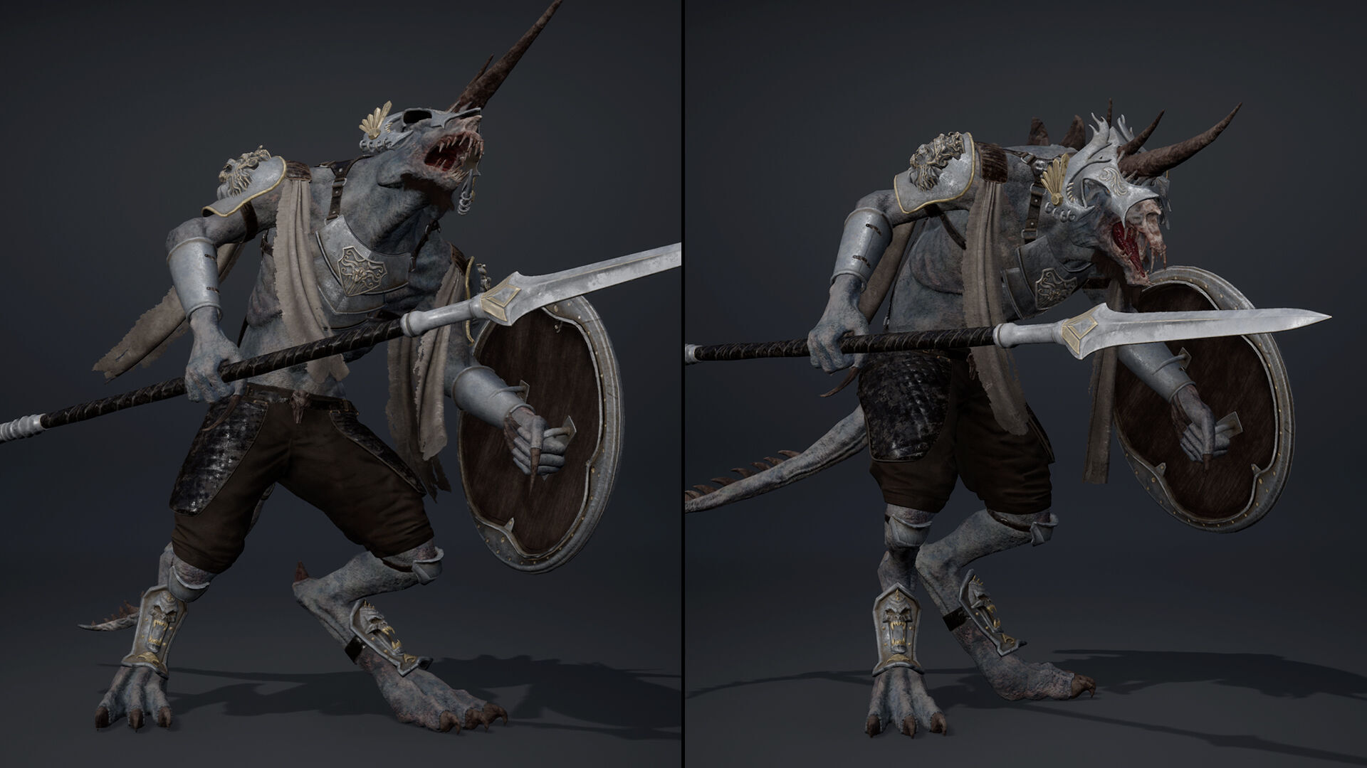 Ashen Spearman Arm1 Low-poly 3D model_8