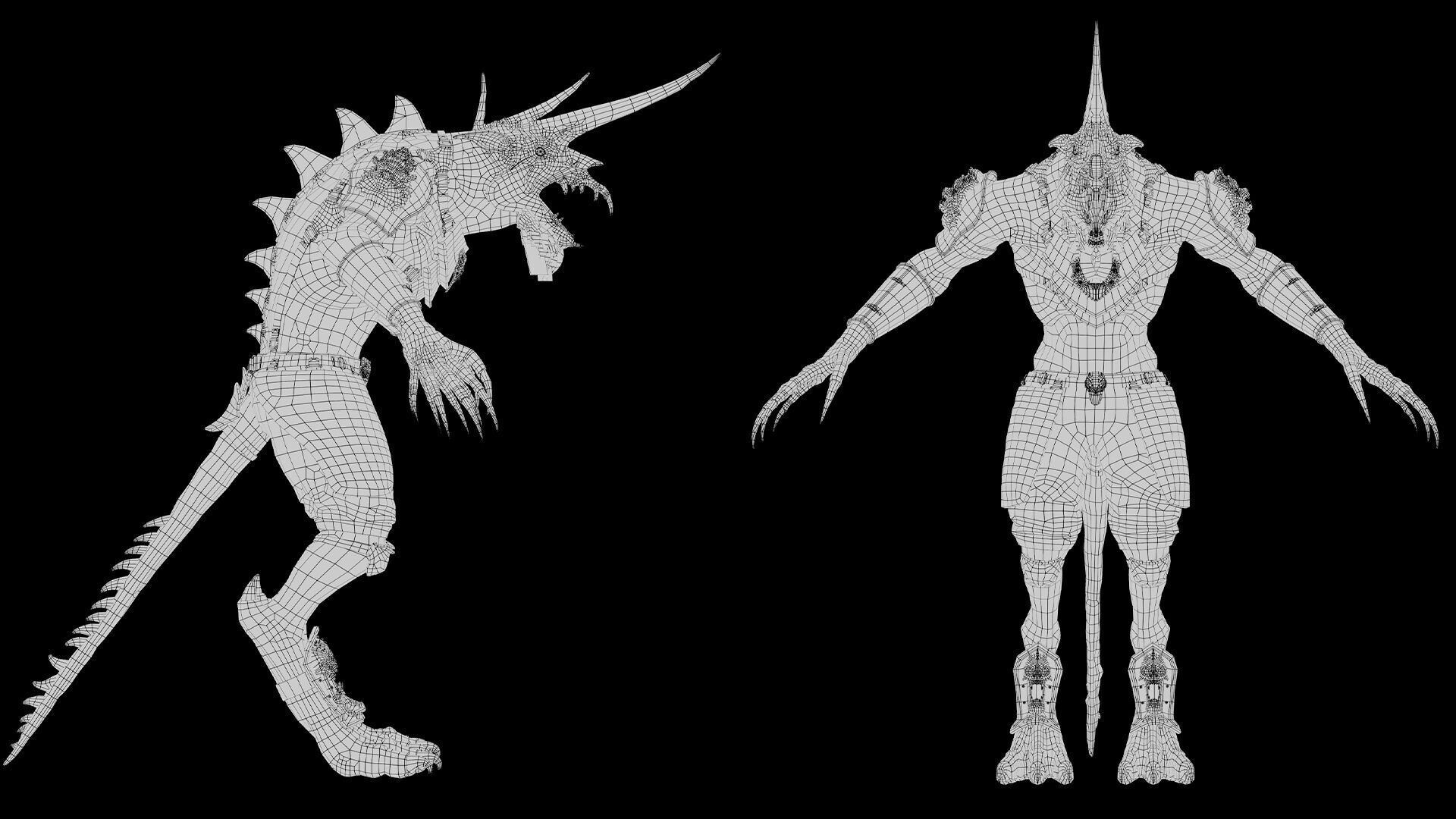 Ashen Spearman Arm1 Low-poly 3D model_22