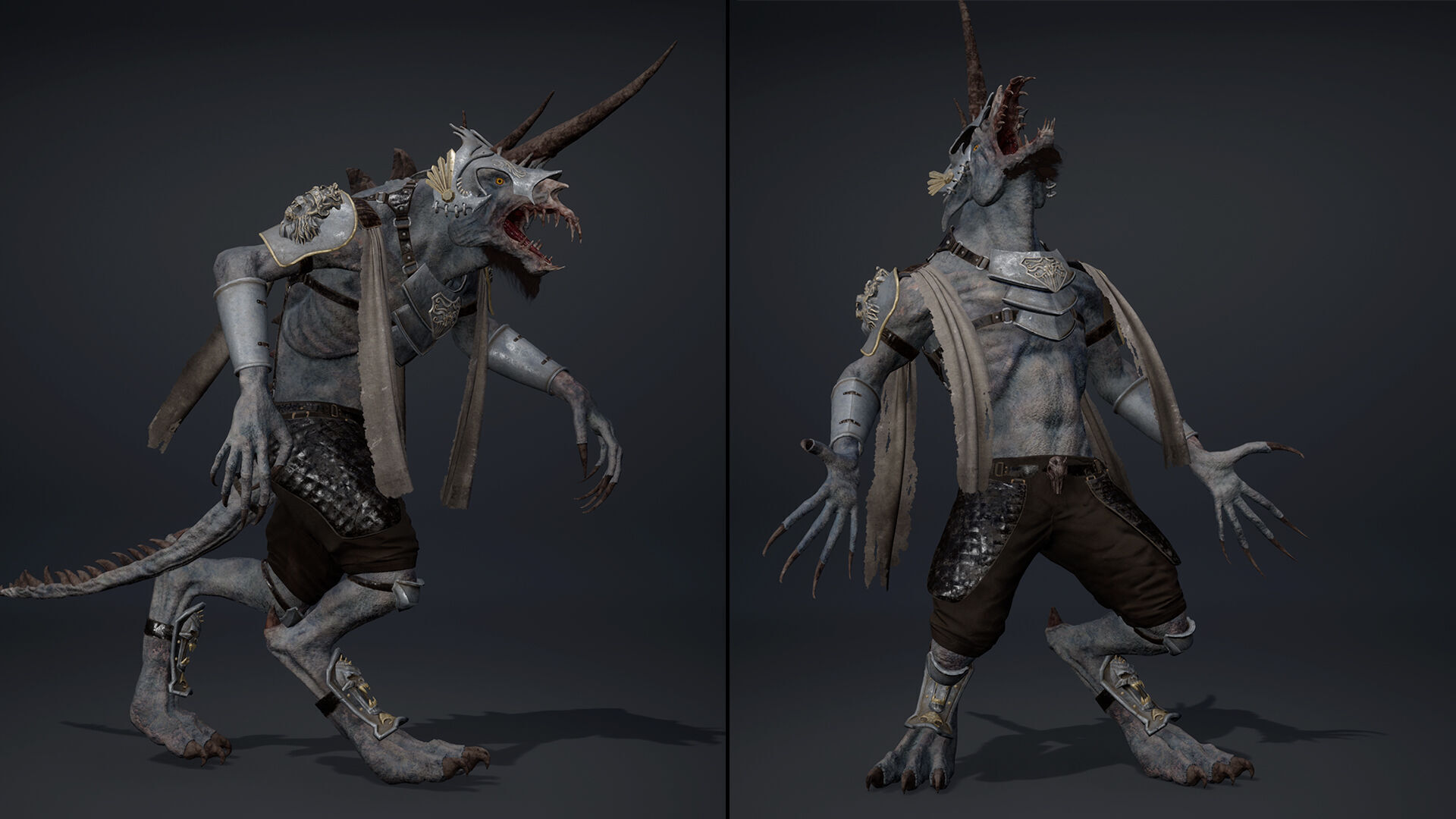 Ashen Spearman Arm1 Low-poly 3D model_16