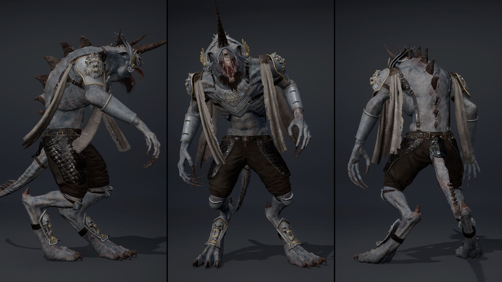 Ashen Spearman Arm1 Low-poly 3D model_13