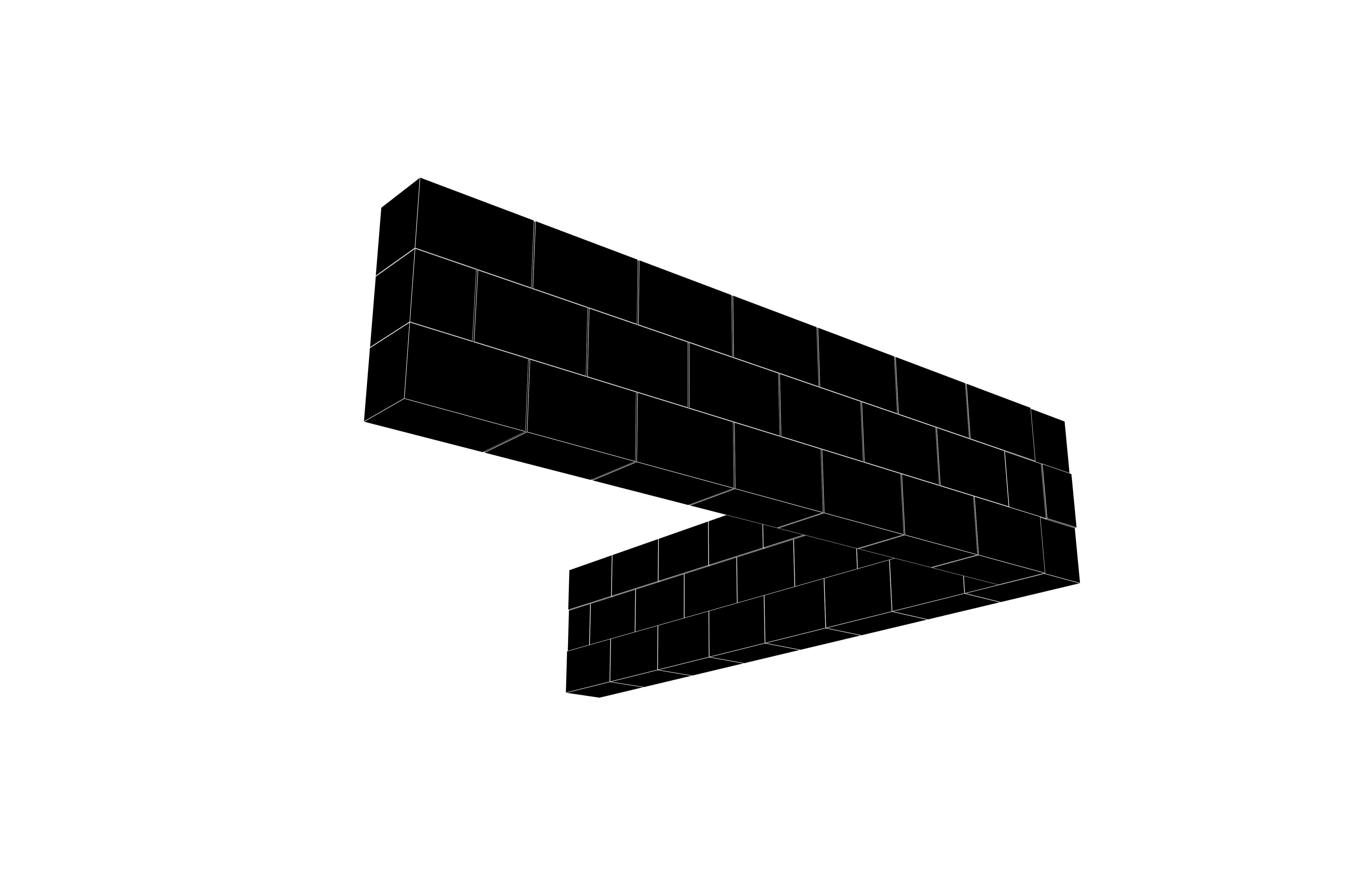 Corner Concrete Wall v1 001 Low-poly 3D model_7